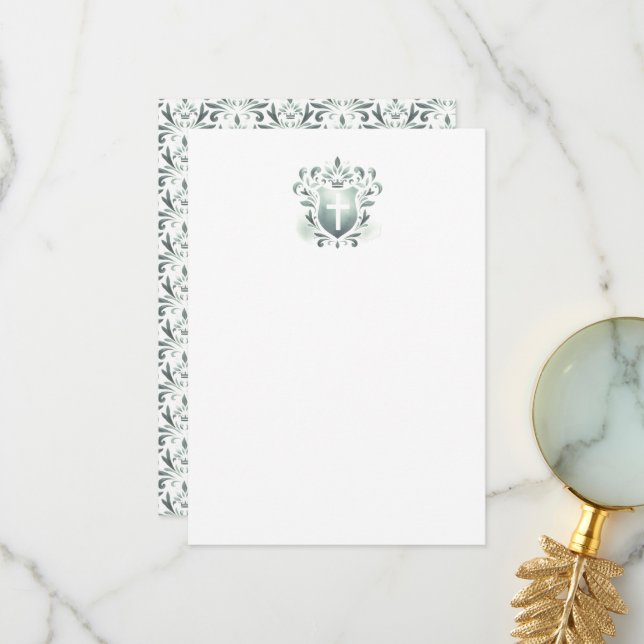 Tack för Vapenskölden Sage Grönt & Kor (Fram/Back In Situ)