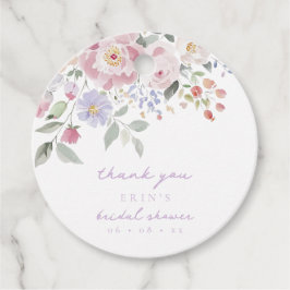 Tack för vår Pastel Blommigt Möhippa Gåvor Etiketter