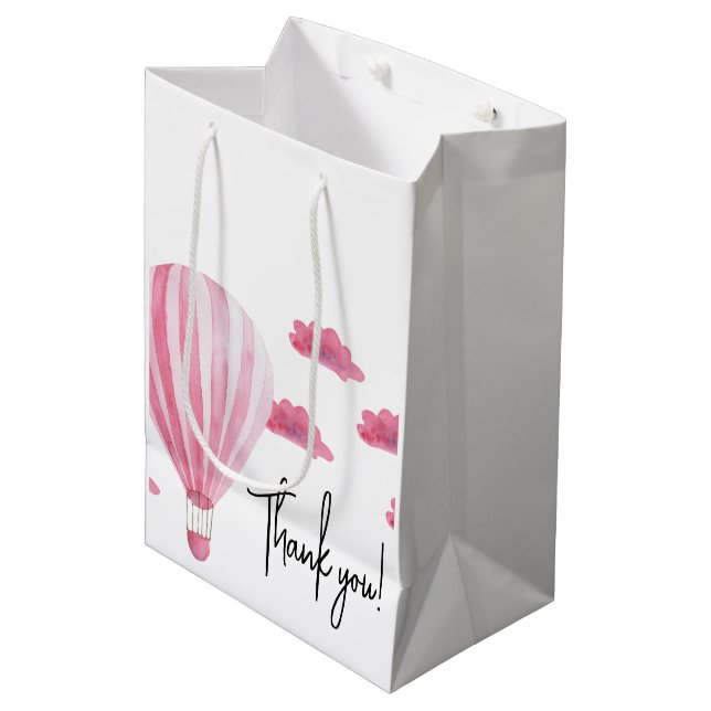 Tack för varmluftsballong baby shower (Framsidan Vinklad)