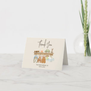 Tack för vattenfärg Boho Nursery Baby Shower Kort