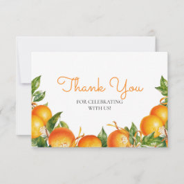 Tack för vattenfärgsämne Citrus Theme Orange Kort