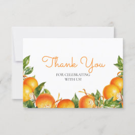 Tack för vattenfärgsämne Citrus Theme Orange Kort