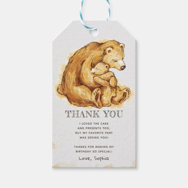 Tack för vattenfärgsglaset presentetikett (Framsidan)