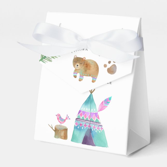 Tack för vattenfärgskampanj, Födelsedagsfest Presentaskar (Framsidan Sidan)