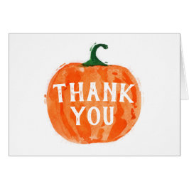 Tack för vattenfärgspumpkin OBS kort
