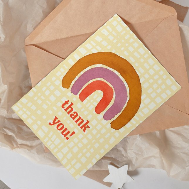 Tack för vattenfärgsretro julkort (Skapare uppladdad)