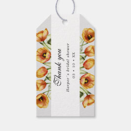 Tack för vattenfärgstulpaner presentetikett