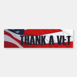 Tack för Vet American Flagga Bumper Sticker Bildekal
