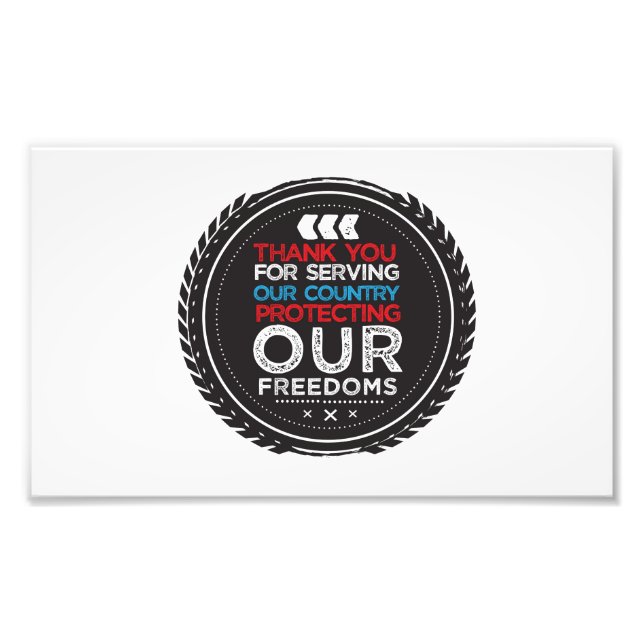 Tack för veteranen fototryck (Framsidan)