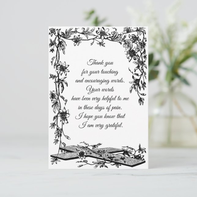 Tack för Vine Ram-kortet Kort (Stående Fram)