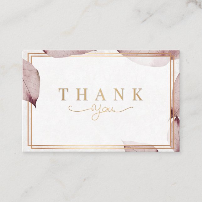 Tack för vintage-kort  visitkort (Framsida)