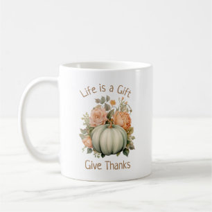Tack för vintage Pumpkin Ge Kaffemugg