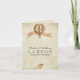 Tack för vintageluftballongbröllop kort