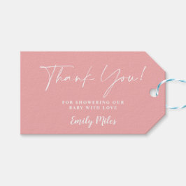 Tack för vinterRosa Presentetikett