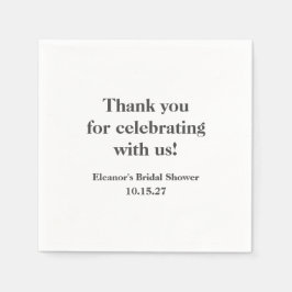 Tack för vit Anpassningsbar för snyggt Pappersservett