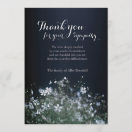 Tack för vitvildblommaförlust kort