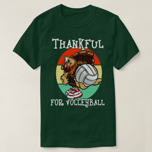 Tack för Volleyball Thanksgiving Sport Kärlek Fa T Shirt (Design framsida)