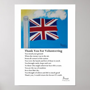 Tack för volontärarbete poster
