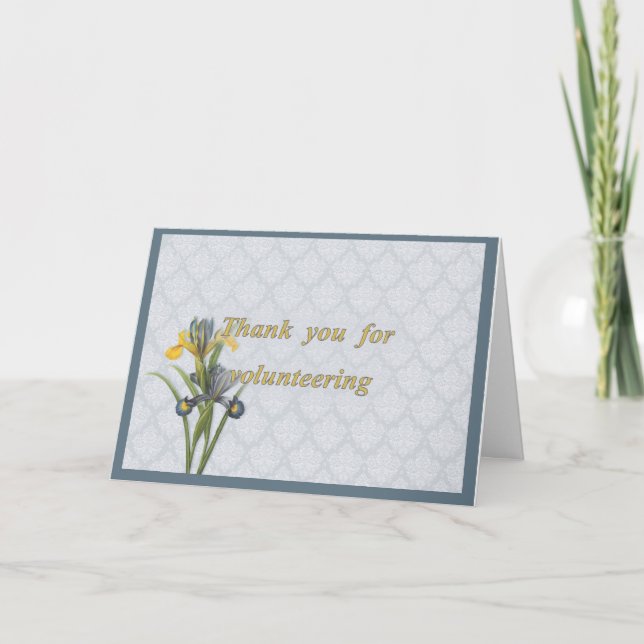 Tack för Volunteering, Nederländska Iris. (Framsida)