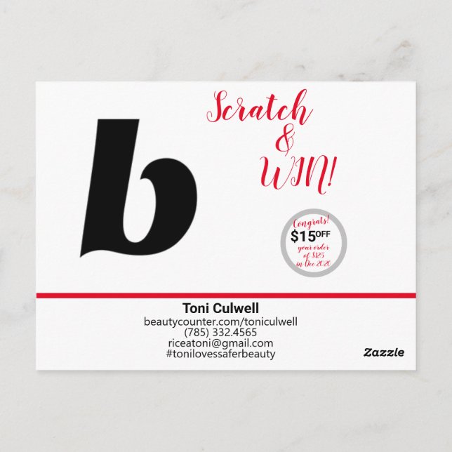 Tack för vykortet med Giveaway Vykort (Baksida)