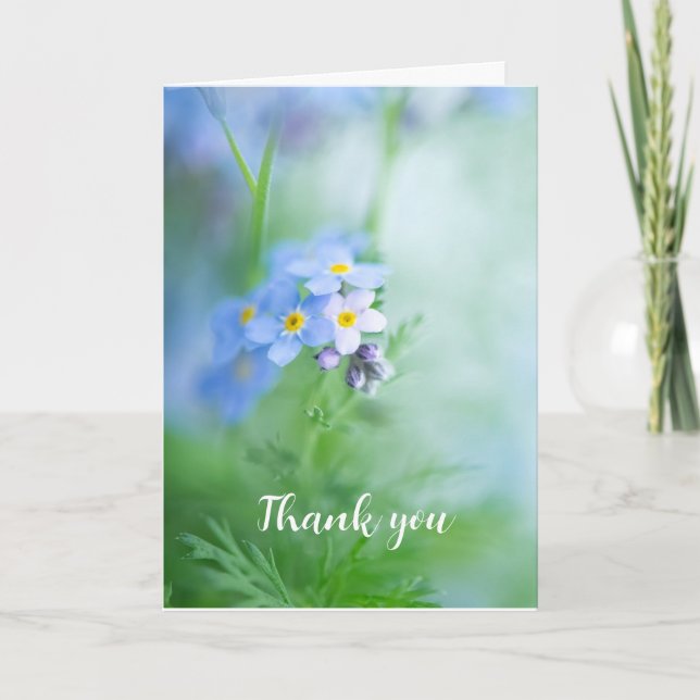 Tack för Watercolor Hummingbird Lavender Flower Ar Kort (Framsida)