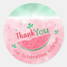 Tack för Watermelon Birthday Sticker