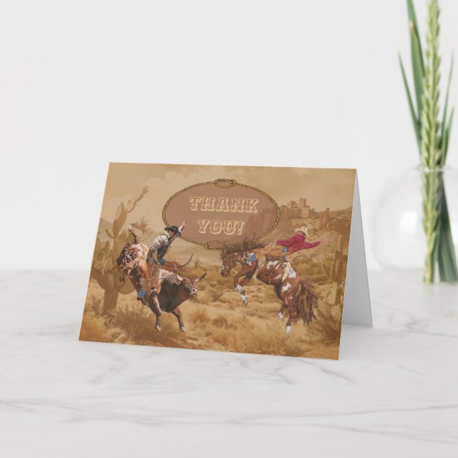 Tack för Western rundning av vild Kort (Framsida)
