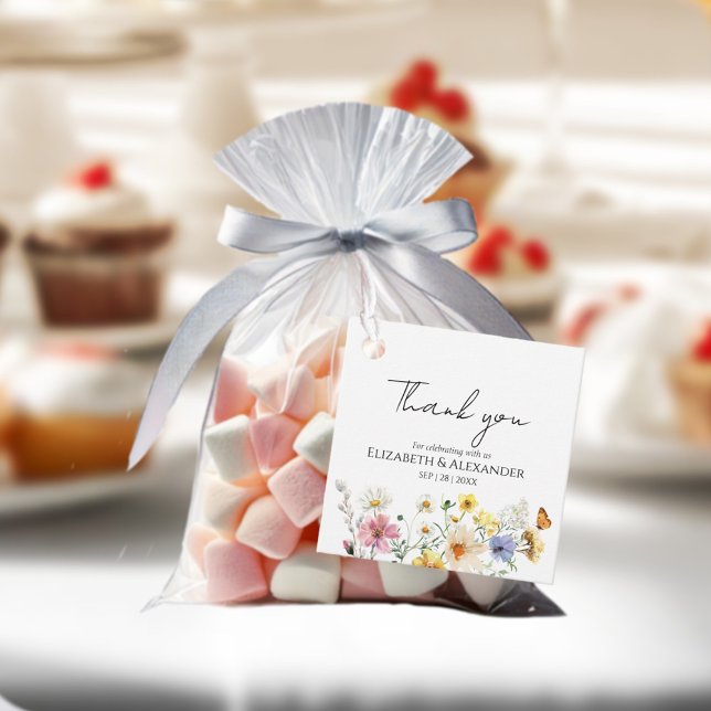 Tack för WildblomBoho Bröllop Gåvor Etiketter (Skapare uppladdad)