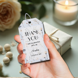 Tack för Wildblomme Blue Boy Baby Shower Presentetikett