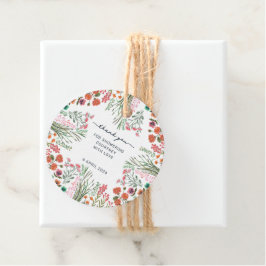 Tack för WildblomMöhippa Gåvor Etiketter