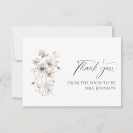 Tack för Wildblommor MinimalistBridal Shower Kort