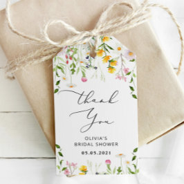 Tack för Wildblommors möhippa märkre Presentetikett