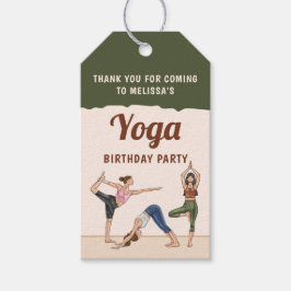 Tack för yoga för kvinnor på födelsedagsfest presentetikett