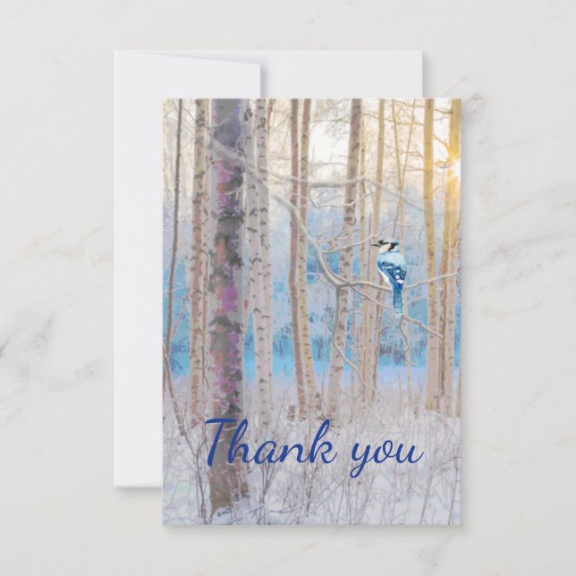 Tack Forest Blue Jay Bird Nature Wildlife Art (Framsida)
