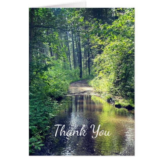 Tack Forest Sjö Wilderness fredliga scen Hälsningskort (Framsidan)