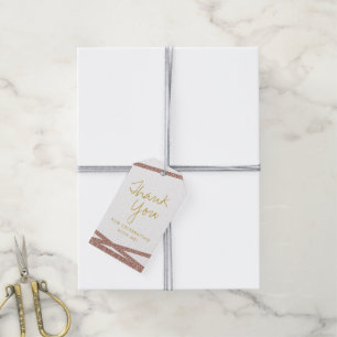 Tack-förmån för Ro Guld Glitter Tape Rand Presentetikett