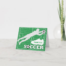 Tack-fotbolls-Fält-kort för målhälsning Tack Kort