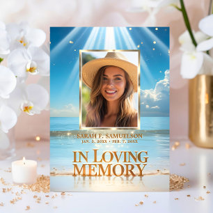 Tack fotofack för tjänsten Funeral Mass Prayer Kort