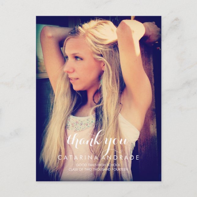 Tack Fotogymnasiekalligrafi Vykort (Framsida)