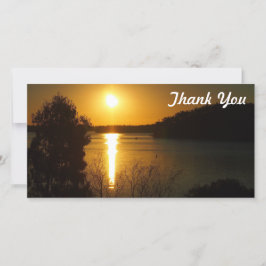 Tack-fotokort - Sjö Monduran-solnedgång Tack Kort