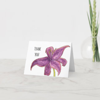 Tack från blomsterkortet kort
