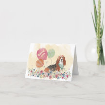 Tack från dig &med dina Basset Hound-Hund