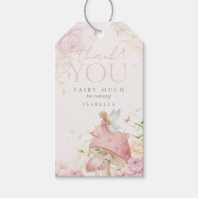 Tack från Enchanted Garden Fairy Presentetikett (Framsidan)