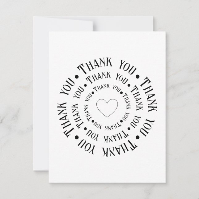 "Tack från grund i mitt hjärta" Tack Kort (Framsida)