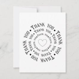 "Tack från grund i mitt hjärta" Tack Kort