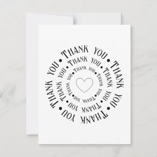 "Tack från grund i mitt hjärta" Tack Kort
