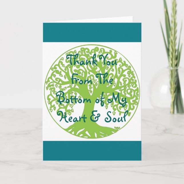 Tack från grund, mitt hjärta och mitt själ kort (Framsida)