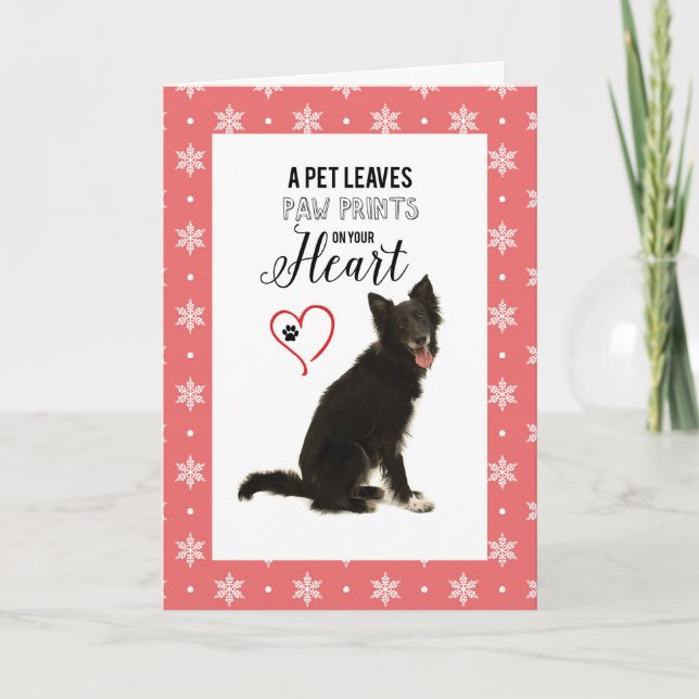 Tack från hundfotgängarejul kort (Framsida)