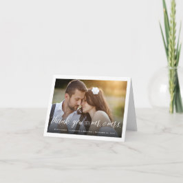 Tack från Mr. och Mrs. Photo Bröllop Tack Anteckningskort