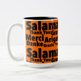 Tack från Novelty 6 Land: Salamat Två-Tonad Mugg